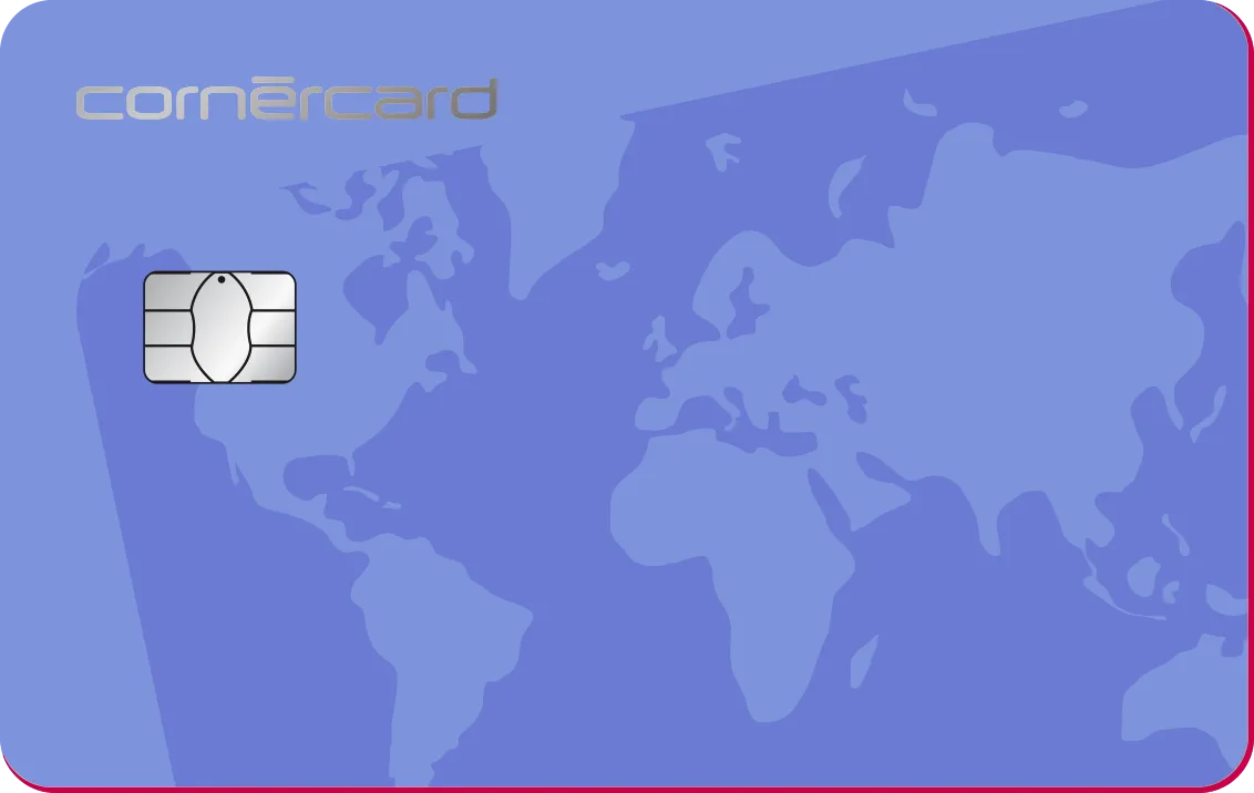 Cornèrcard easyTravel prepaid card in blue design