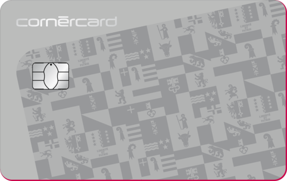 Carta di credito Cornèrcard Classic in design argento per clienti privati